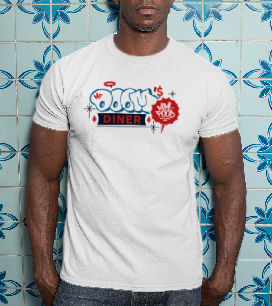 Mf Doom Doom's Diner Comic Style Mask Red And Blue T-Shirt