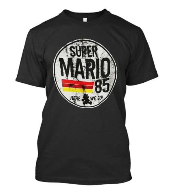Super Mario 85 Here We Go Vintage Circle T-Shirt