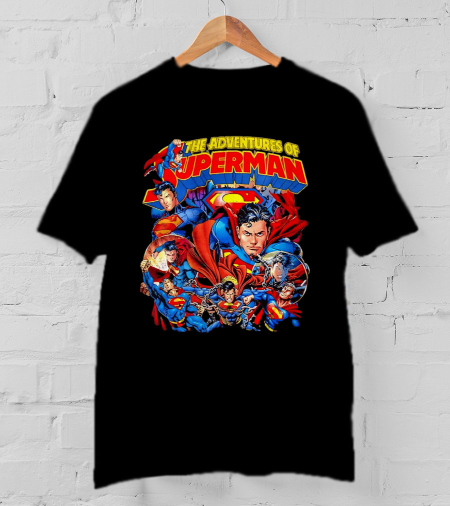 The Adventures Of Superman Iconic 2026 Comic Collage T-Shirt