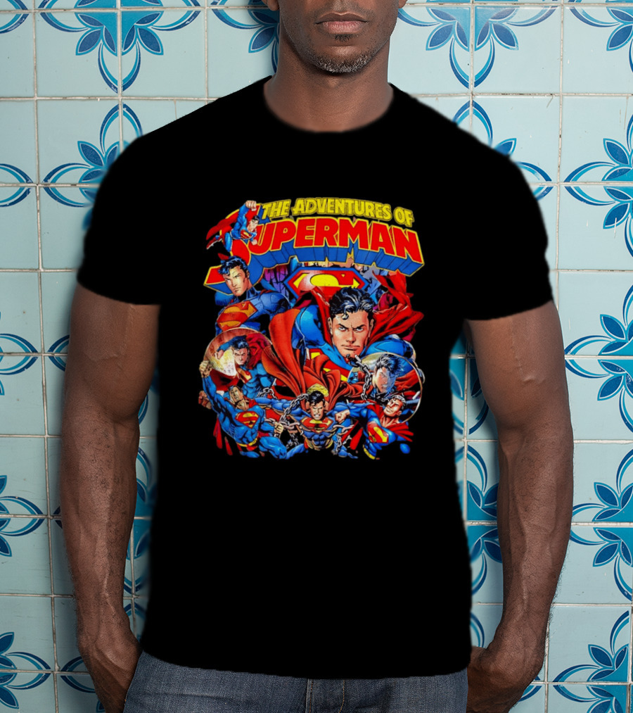 The Adventures Of Superman Iconic 2026 Comic Collage T-Shirt