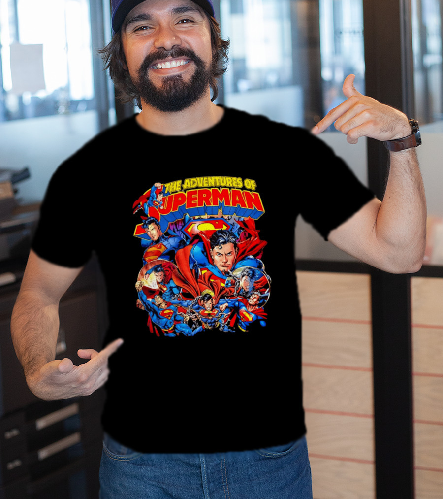The Adventures Of Superman Iconic 2026 Comic Collage T-Shirt