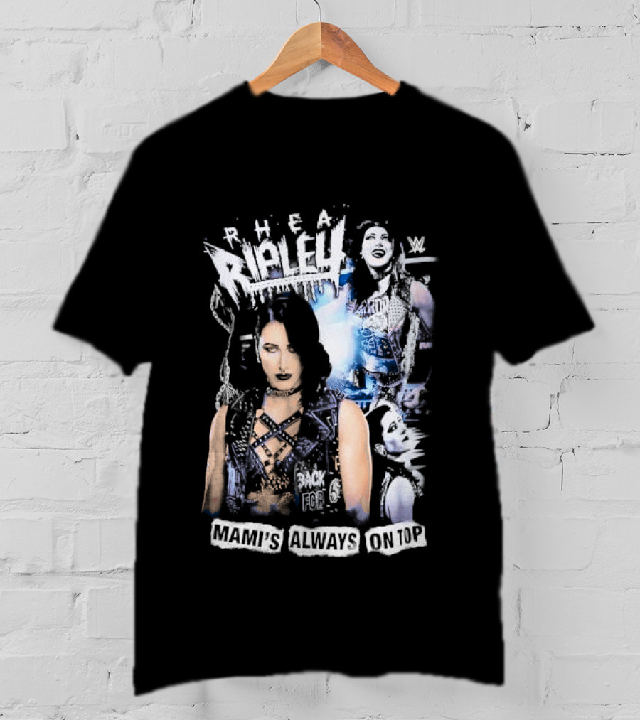 Rhea Ripley WWE Mami's Always On Top Wrestler Collage T-Shirt