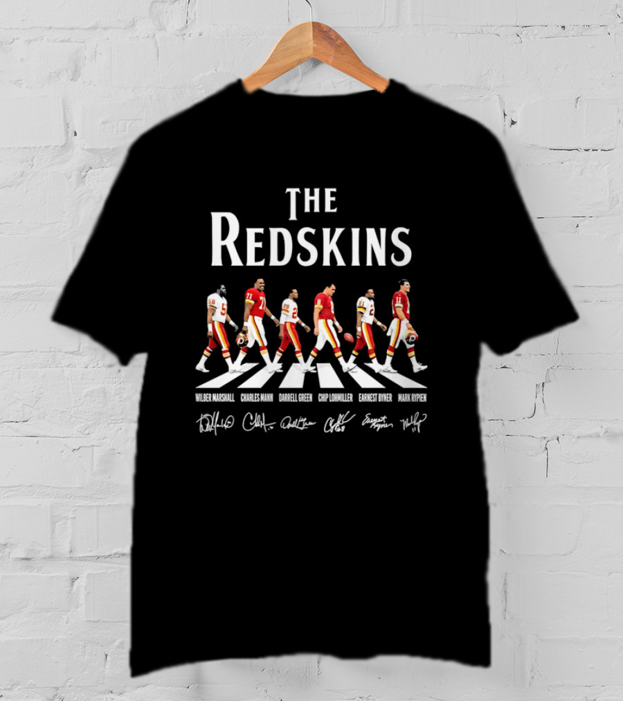 The Redskins Wilber Marshall Charles Mann Abbey Road Football Legends T-Shirt