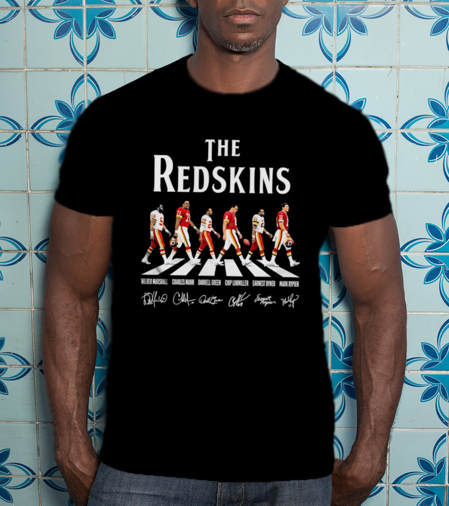 The Redskins Wilber Marshall Charles Mann Abbey Road Football Legends T-Shirt