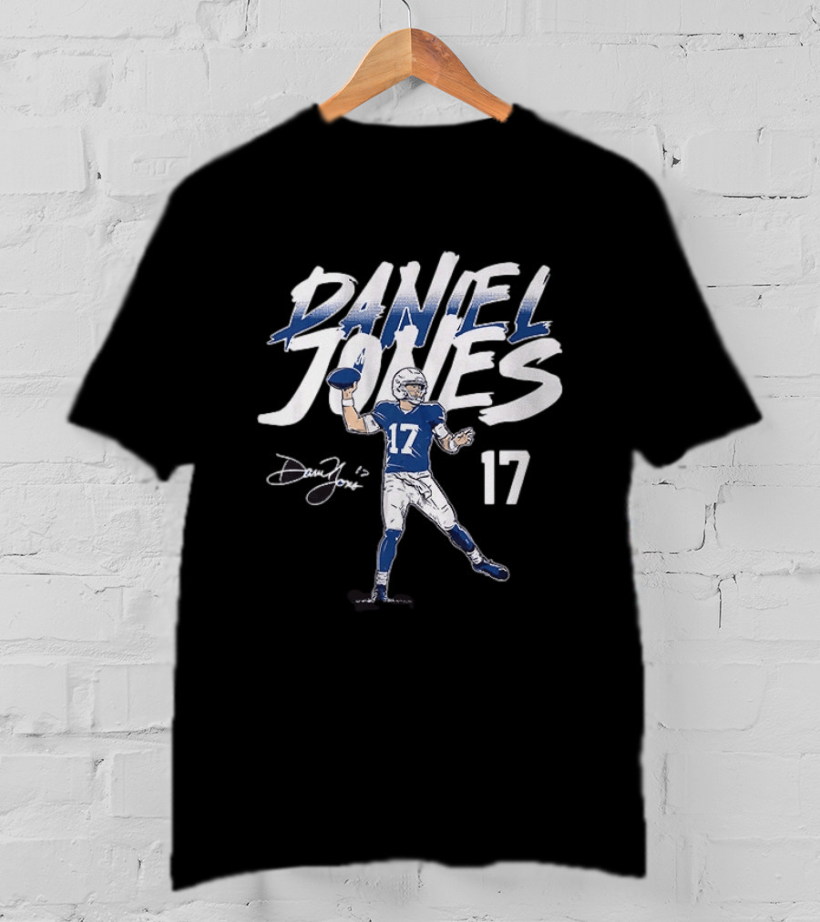 Daniel Jones 17 Indianapolis Colts Football Quarterback T-Shirt
