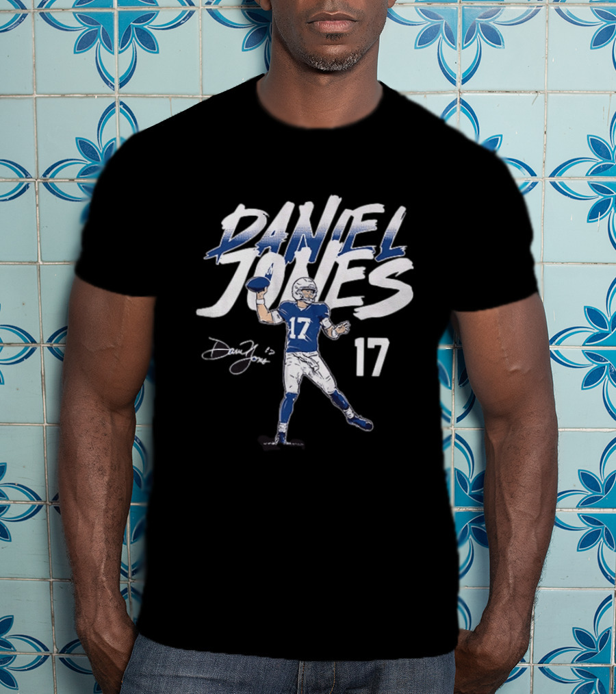 Daniel Jones 17 Indianapolis Colts Football Quarterback T-Shirt