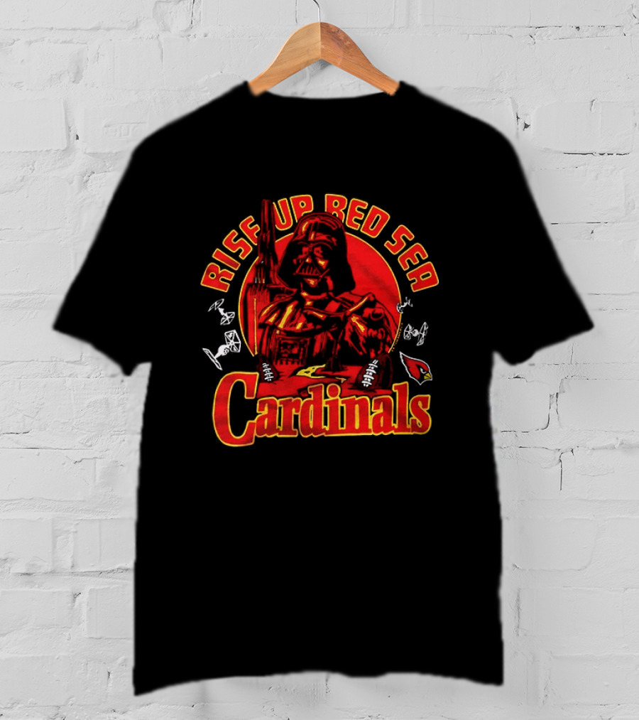 Rise Up Red Sea Darth Vader Cardinals T-Shirt