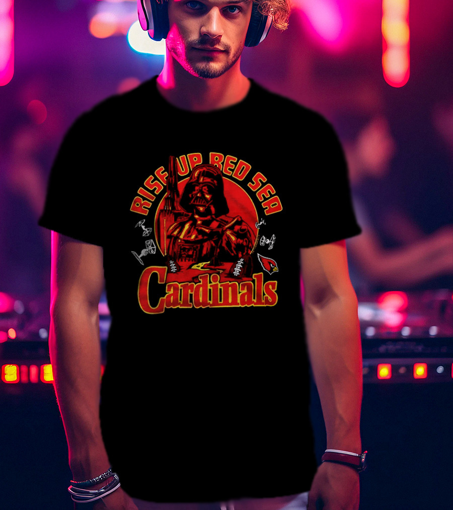 Rise Up Red Sea Darth Vader Cardinals T-Shirt
