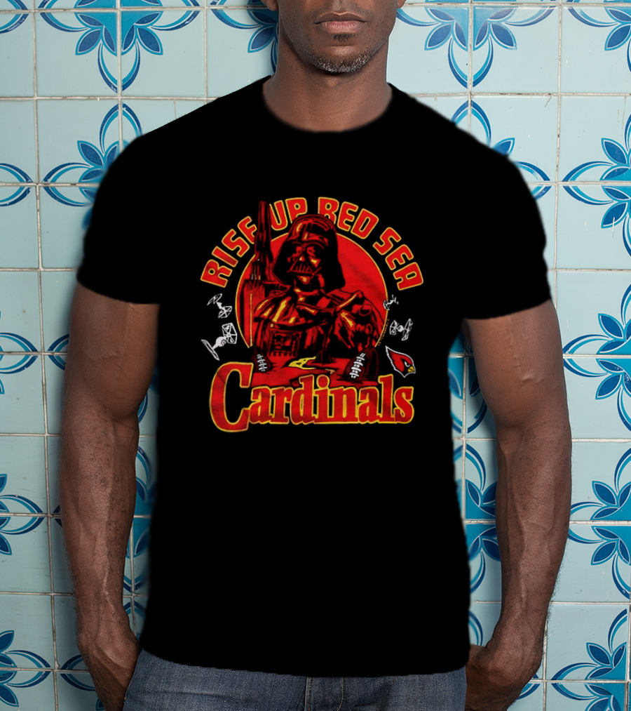 Rise Up Red Sea Darth Vader Cardinals T-Shirt