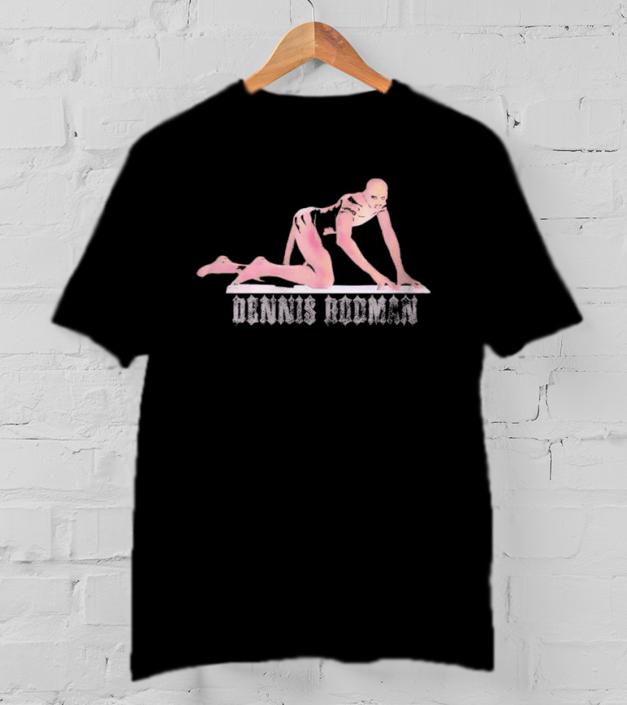 Dennis Rodman Pink Tinted Gothic Crawling Figure T-Shirt
