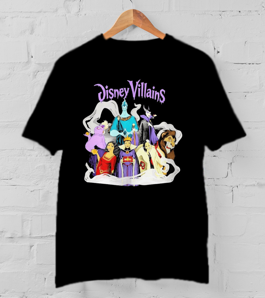 Disney Villains Halloween Squad Maleficent Hades Ursula Scar Evil Queen Cruella De Vil T-Shirt