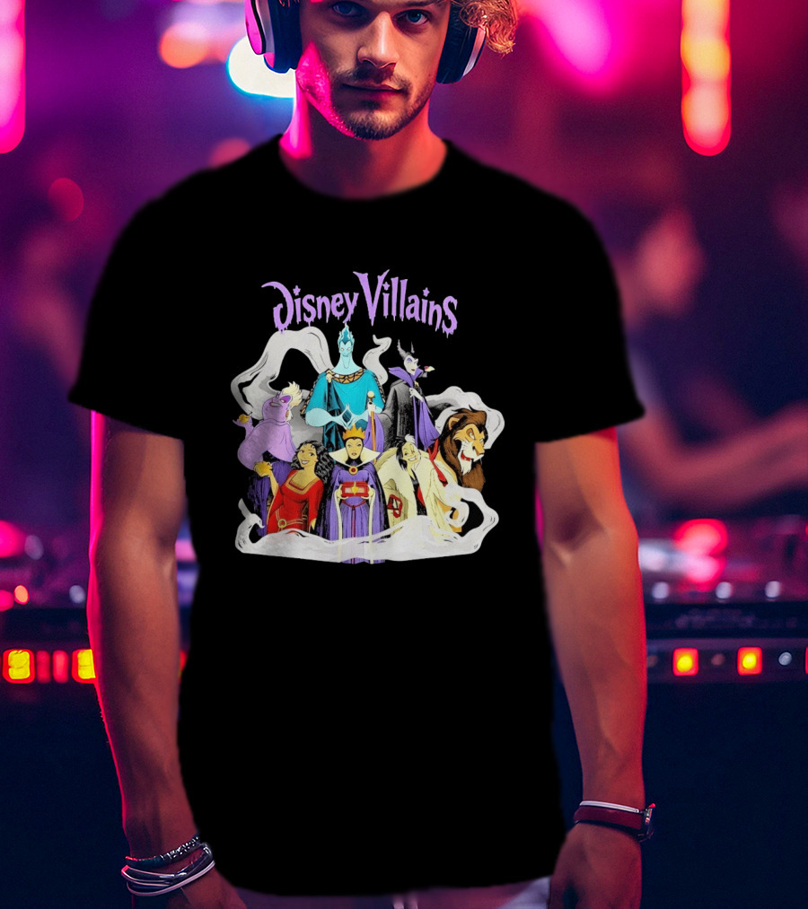 Disney Villains Halloween Squad Maleficent Hades Ursula Scar Evil Queen Cruella De Vil T-Shirt