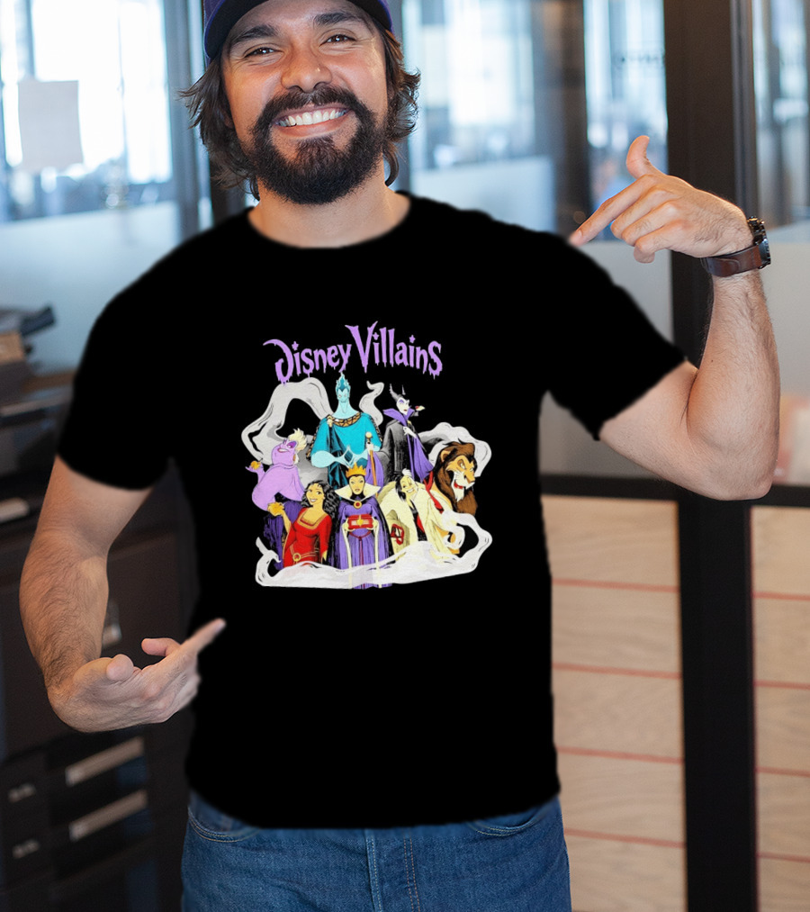 Disney Villains Halloween Squad Maleficent Hades Ursula Scar Evil Queen Cruella De Vil T-Shirt