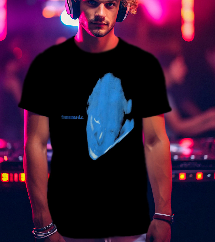 Fontaines D.C. Dopamine Chamber Blue Cover Black T-Shirt