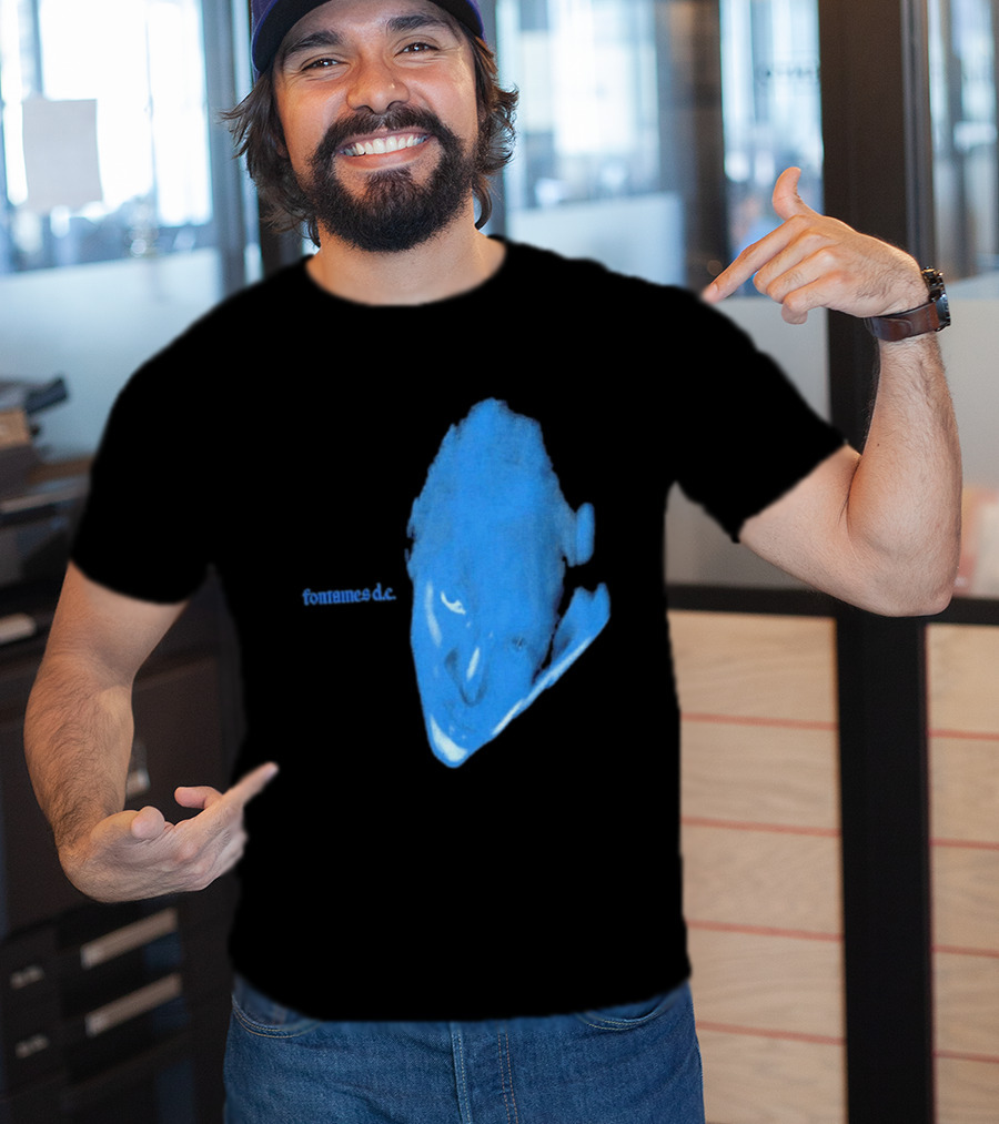 Fontaines D.C. Dopamine Chamber Blue Cover Black T-Shirt