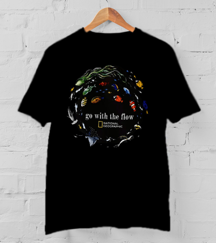 Go With The Flow National Geographic Colorful Sea Creatures T-Shirt