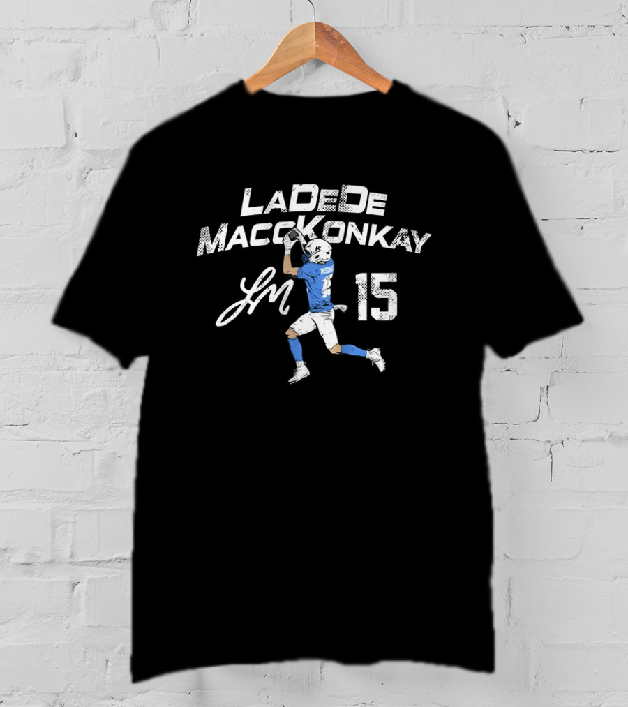 LaDeDe MaccKonkay 15 Ladd McConkey Los Angeles Football T-Shirt