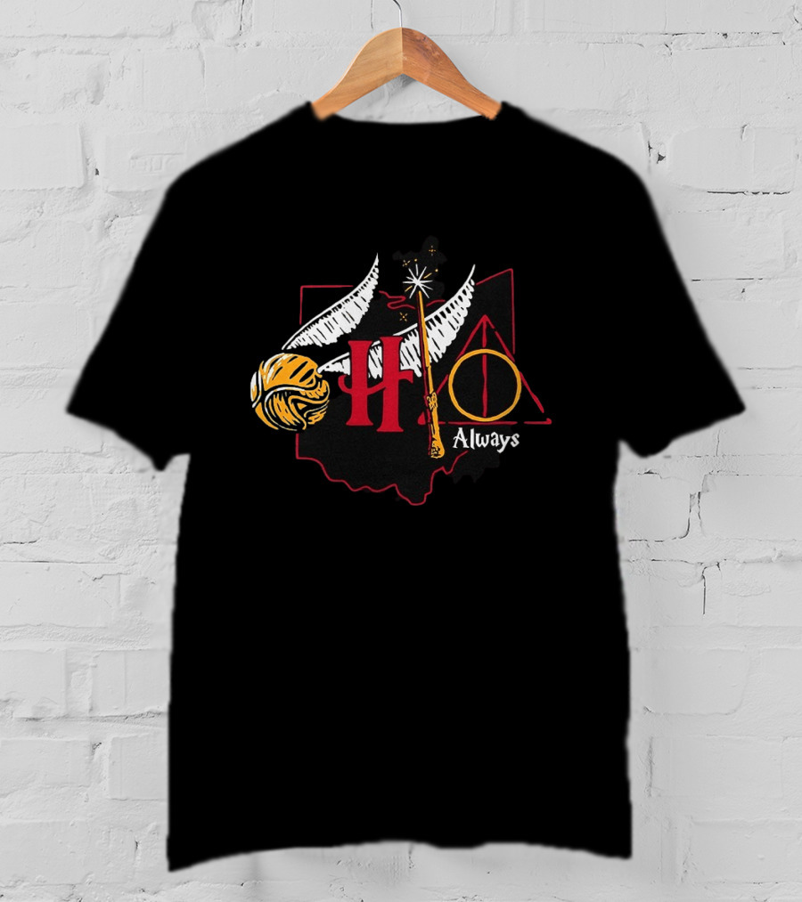 Harry Potter Hogwarts Hedwig Quidditch Golden Snitch Deathly Hallows Always T-Shirt