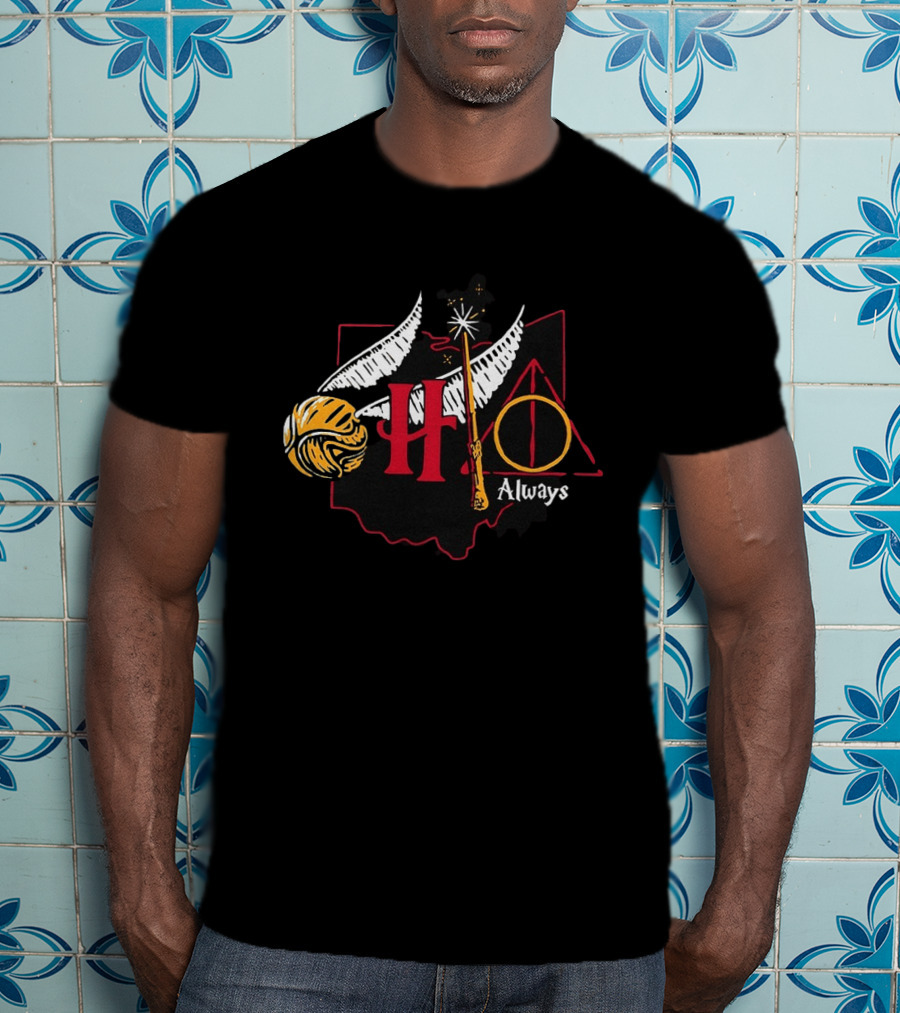 Harry Potter Hogwarts Hedwig Quidditch Golden Snitch Deathly Hallows Always T-Shirt