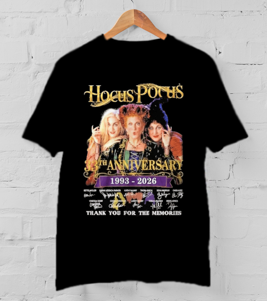 Hocus Pocus 33rd Anniversary 1993 2026 Thank You For The Memories T-Shirt