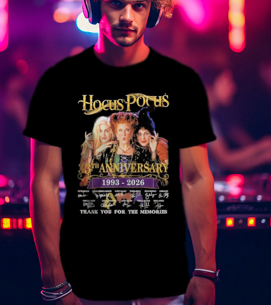 Hocus Pocus 33rd Anniversary 1993 2026 Thank You For The Memories T-Shirt