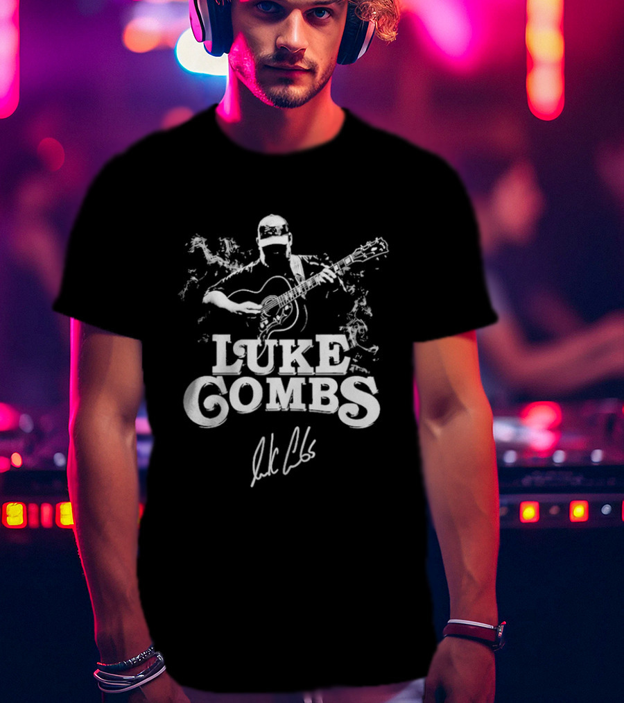 Luke Combs Acoustic Country Music Signature T-Shirt