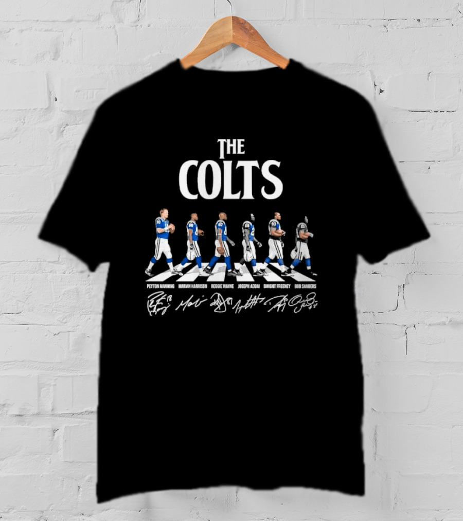 Indianapolis Colts Roster Players Crosswalk Signatures The Colts T-Shirt