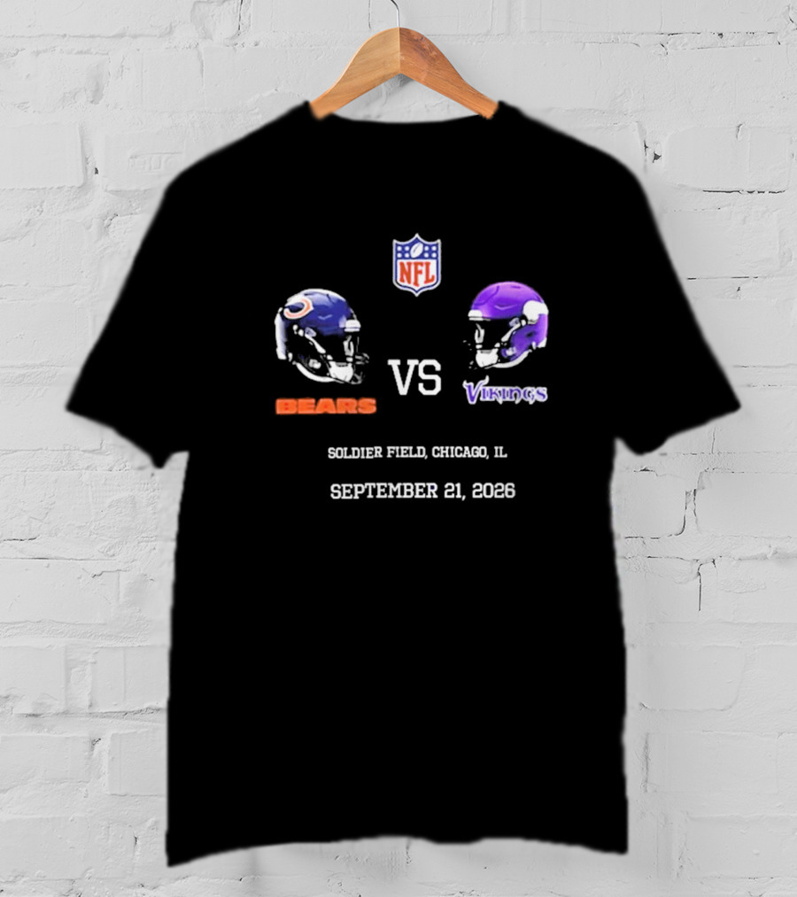NFL Bears VS Vikings Soldier Field Chicago IL September 21 2026 T-Shirt