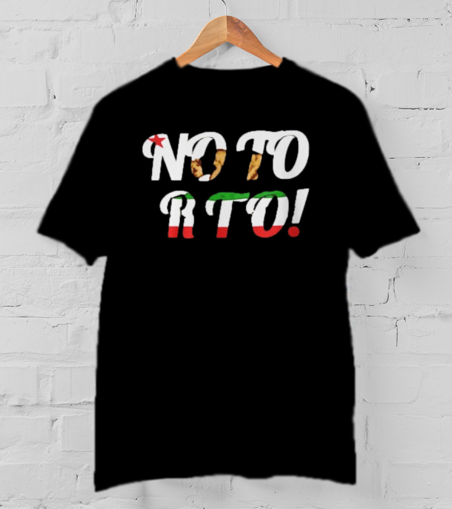 No To RTO Bold Lettering With Stars And Stripes T-Shirt