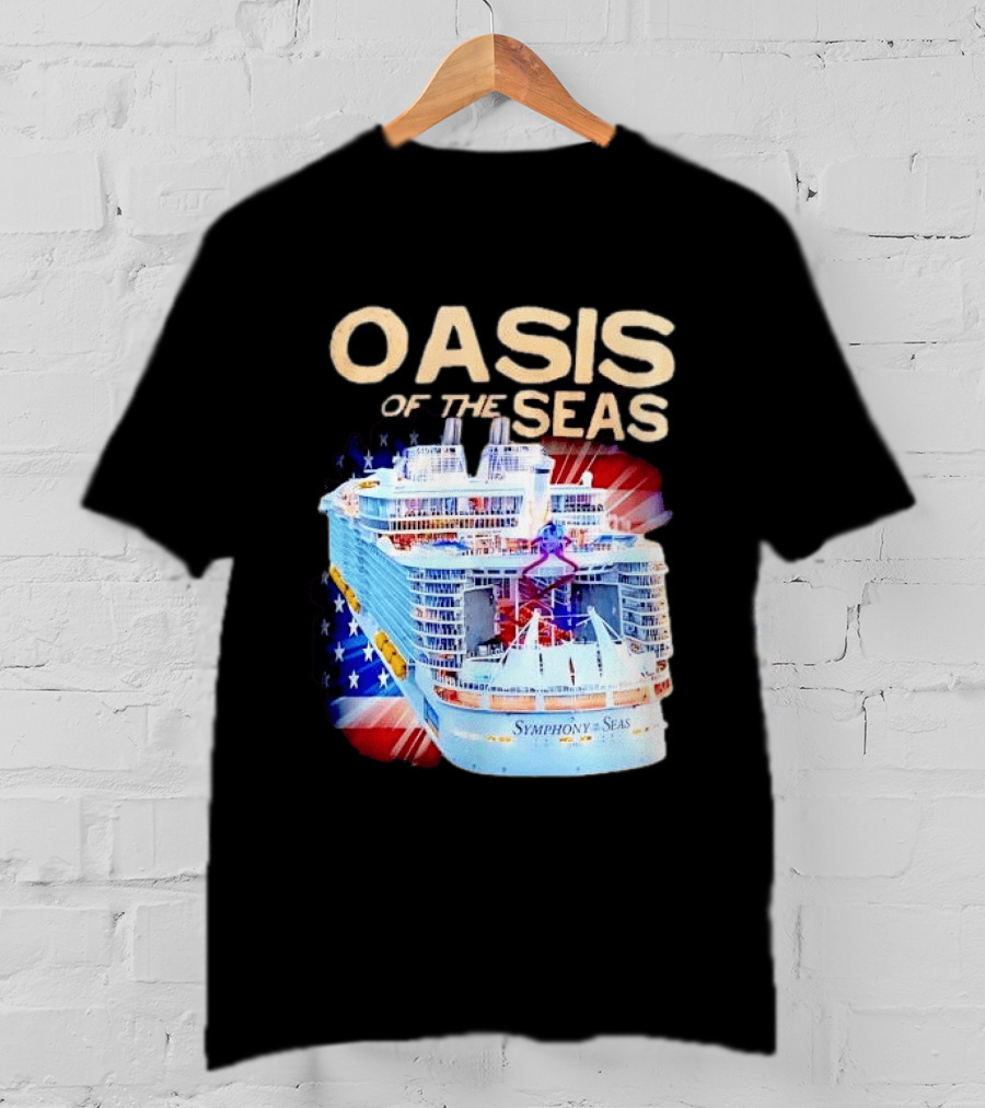 Oasis Of The Seas Symphony Cruise Ship American Flag T-Shirt