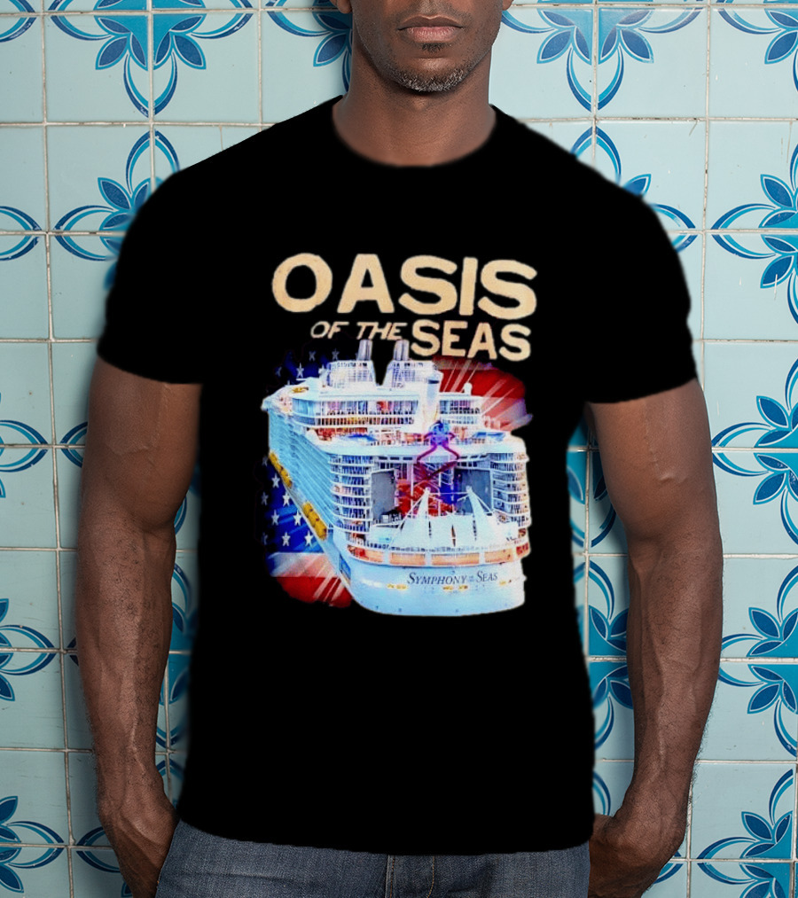 Oasis Of The Seas Symphony Cruise Ship American Flag T-Shirt