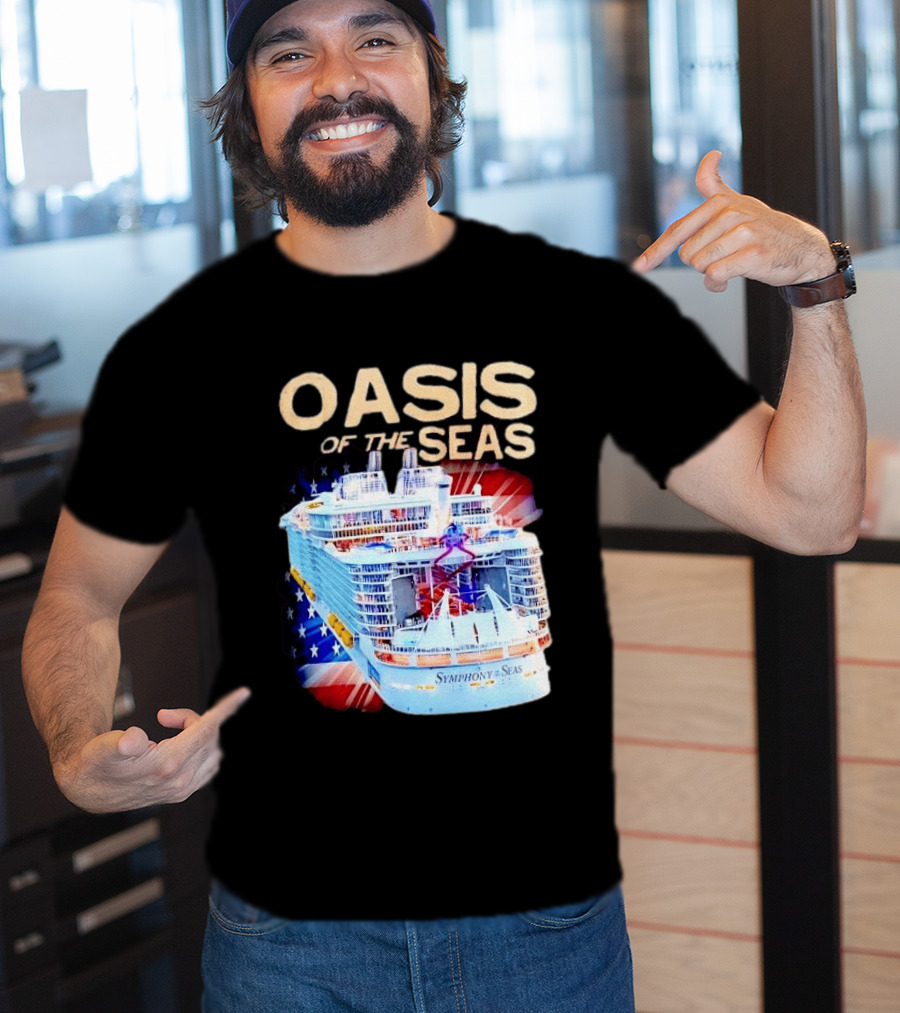 Oasis Of The Seas Symphony Cruise Ship American Flag T-Shirt