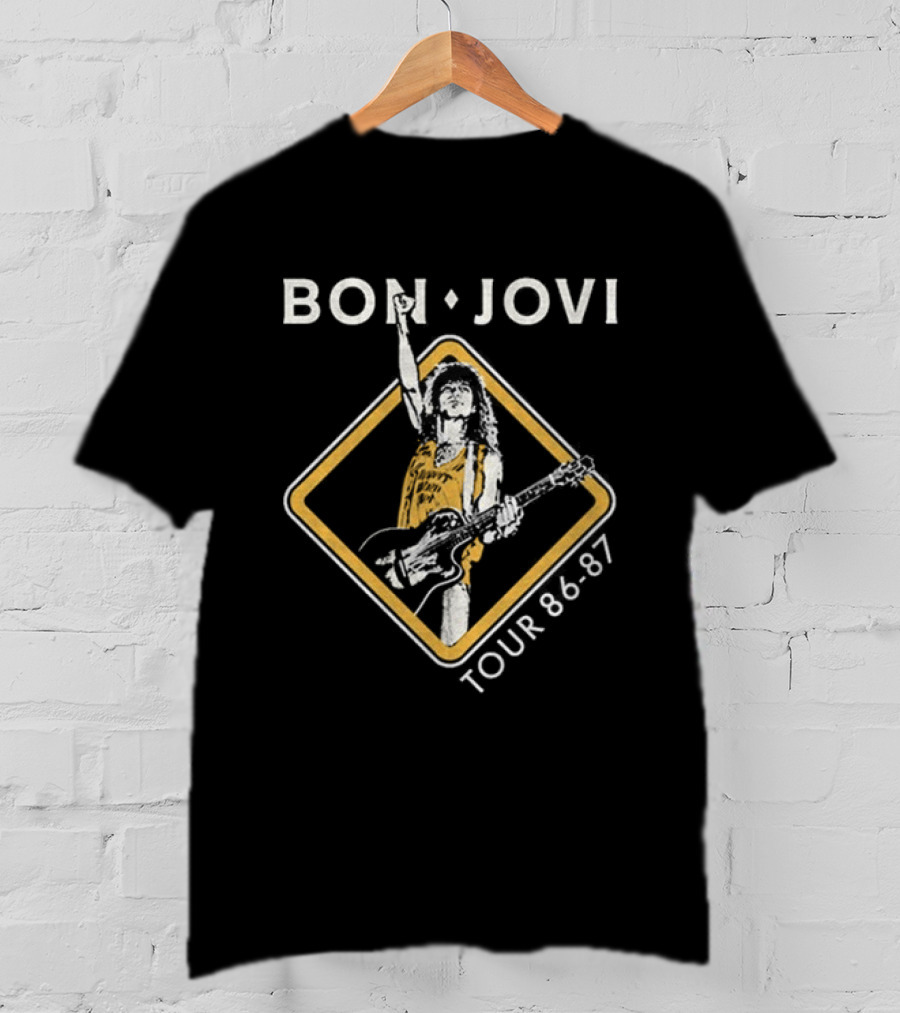 Bon Jovi Slippery When Wet Tour 86 87 T-Shirt