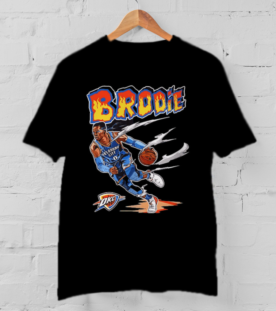 Brodie Russell Westbrook Oklahoma City Thunder OKC NBA Basketball T-Shirt