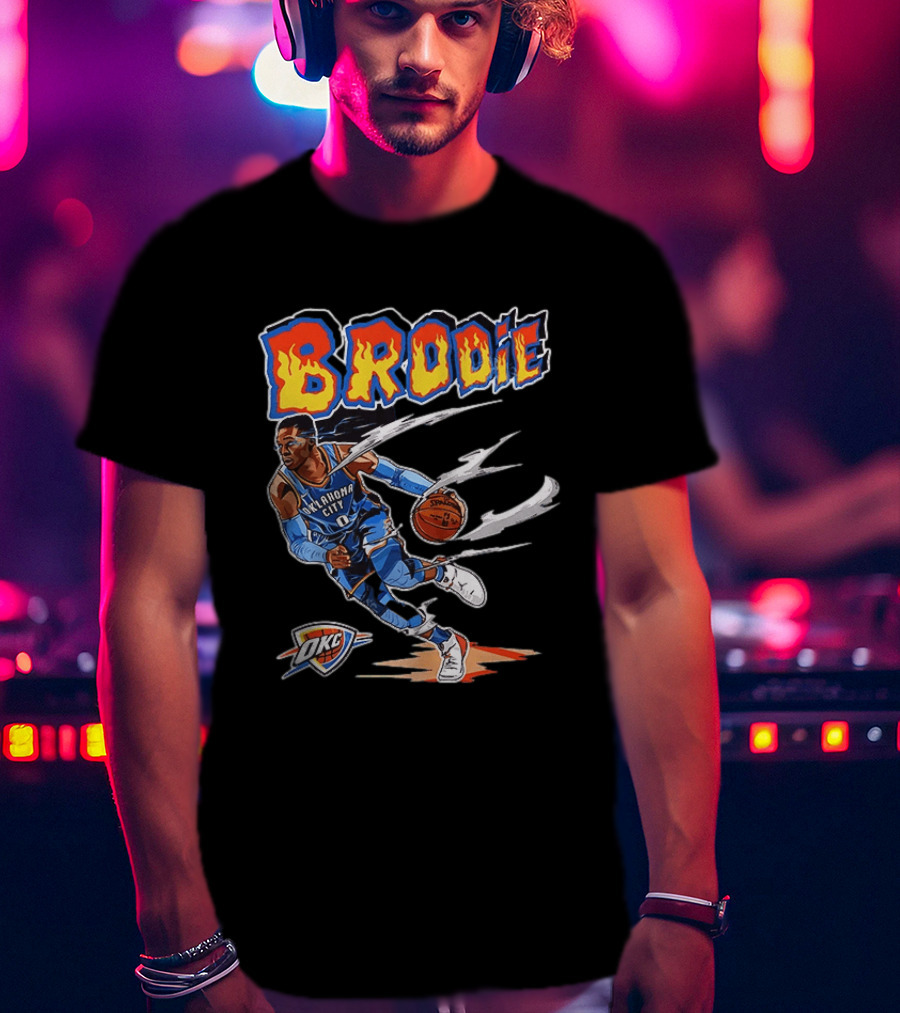 Brodie Russell Westbrook Oklahoma City Thunder OKC NBA Basketball T-Shirt