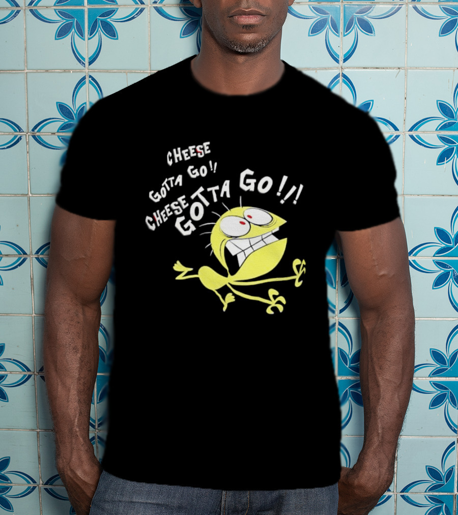 Cheese Gotta Go!! Yellow Cartoon Imaginary Friend T-Shirt