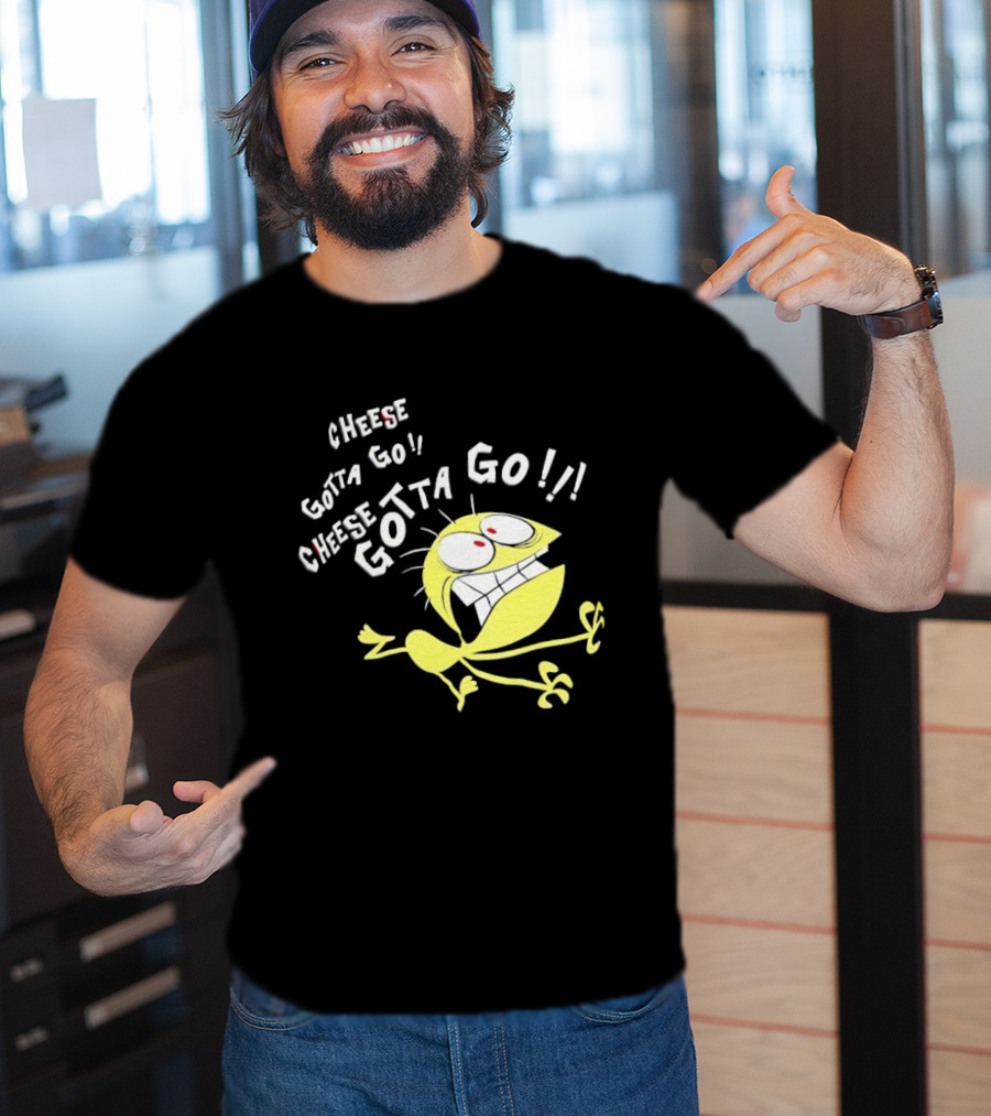 Cheese Gotta Go!! Yellow Cartoon Imaginary Friend T-Shirt