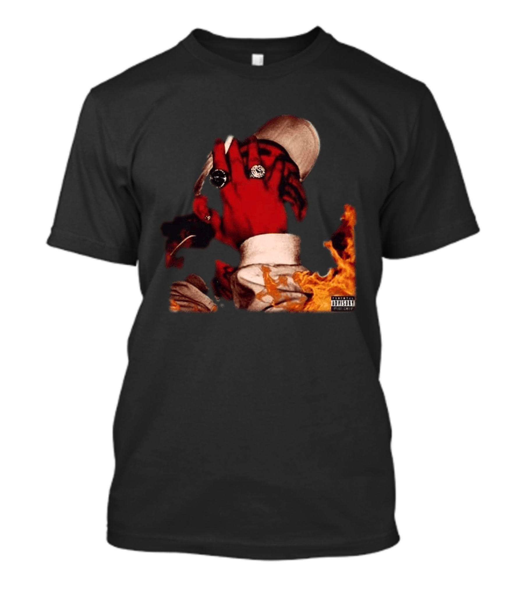 Post Malone August 26 Album Cover Art With Tracklist Featuring Rings And Flames T-Shirt