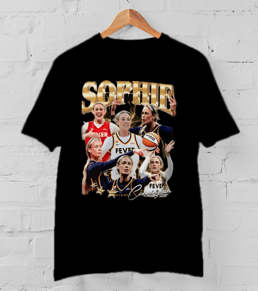 Sophie Cunningham Indiana Fever Basketball Star Collage T-Shirt