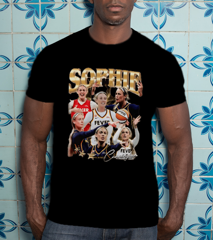 Sophie Cunningham Indiana Fever Basketball Star Collage T-Shirt