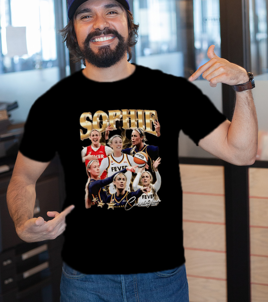 Sophie Cunningham Indiana Fever Basketball Star Collage T-Shirt