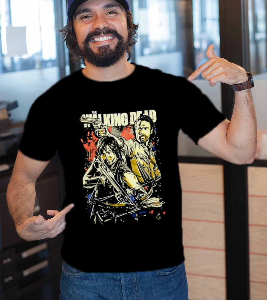 The Walking Dead Rick Grimes Daryl Dixon Crossbow T-Shirt