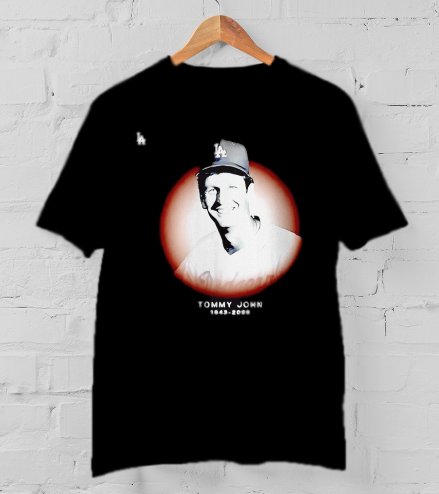 Tommy John 1943 2026 Memorial Baseball LA Dodgers T-Shirt