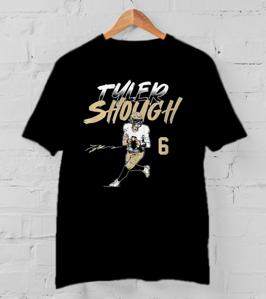 Tyler Shough Number 6 Football Pose T-Shirt