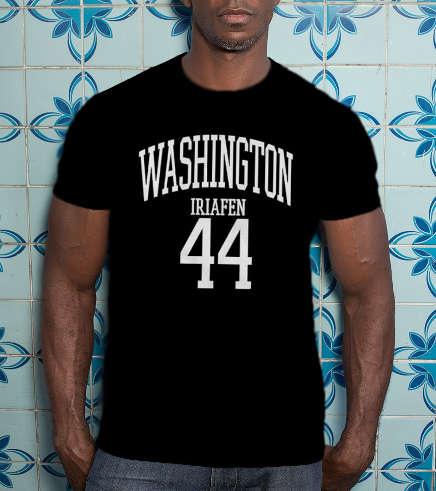 Washington Iriafen 44 White Arched Nameplate Jersey T-Shirt