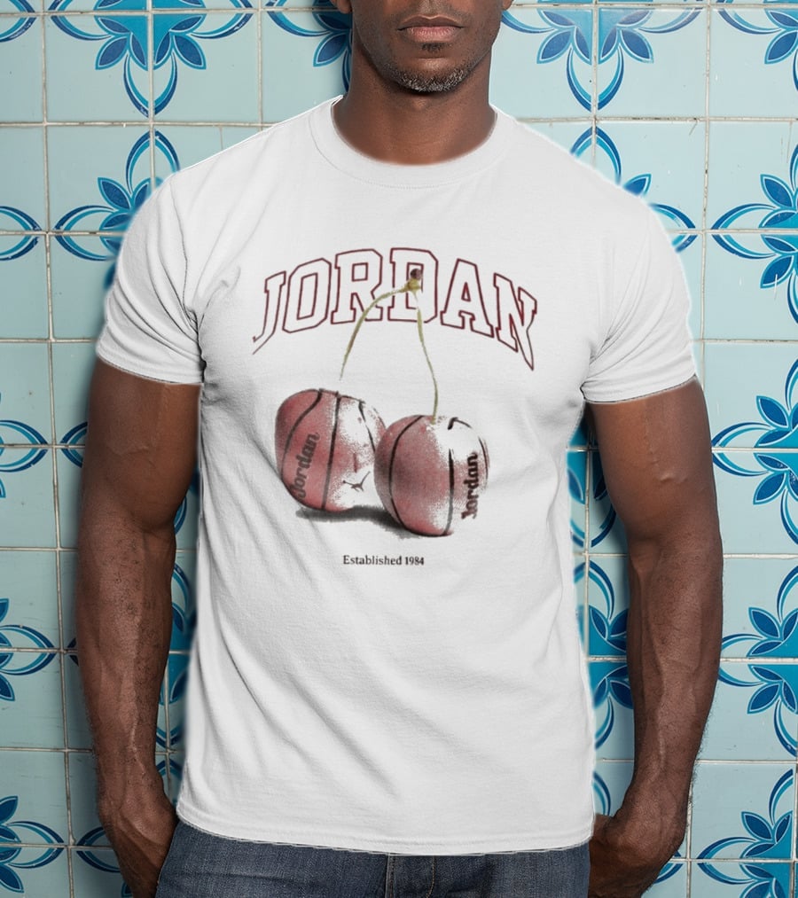 Jordan Established 1984 Basketball Cherries T-Shirt
