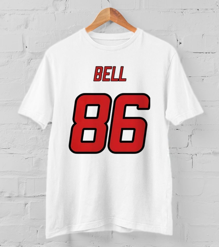 Bell 86 Red Jersey Number Sports T-Shirt