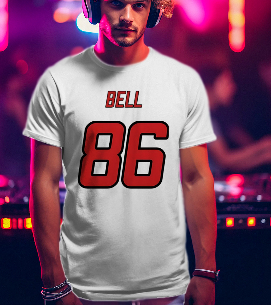 Bell 86 Red Jersey Number Sports T-Shirt