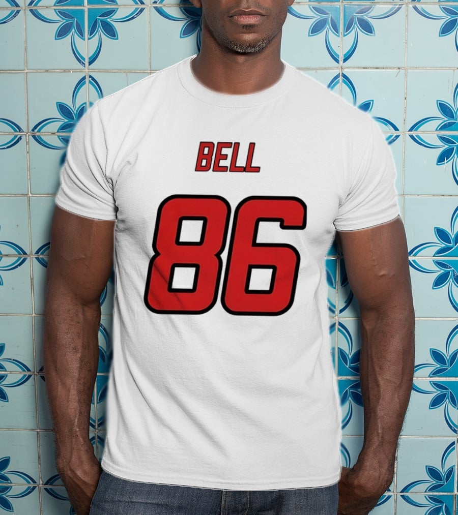 Bell 86 Red Jersey Number Sports T-Shirt