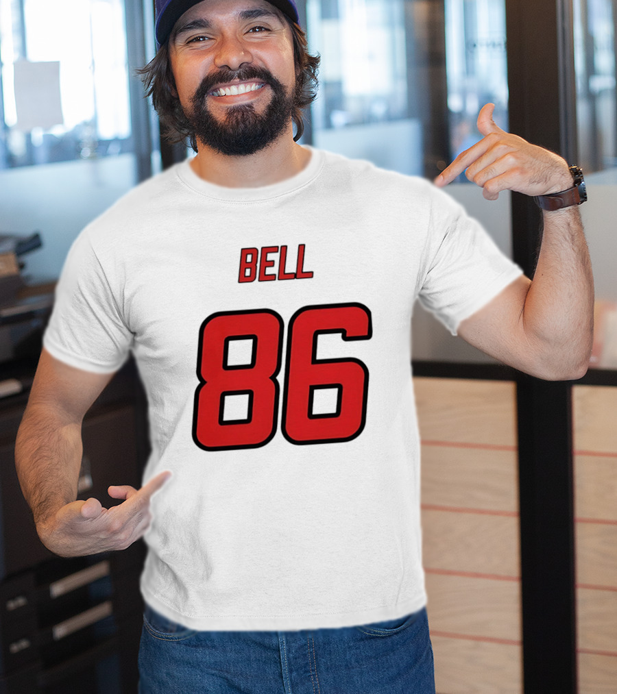 Bell 86 Red Jersey Number Sports T-Shirt